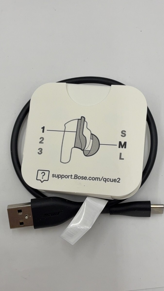 1円スタート 美品 Bose QuietComfort Ultra Earbuds 第2世代 ブラック ケース ケーブル付き 箱付き AY1101-8_画像6