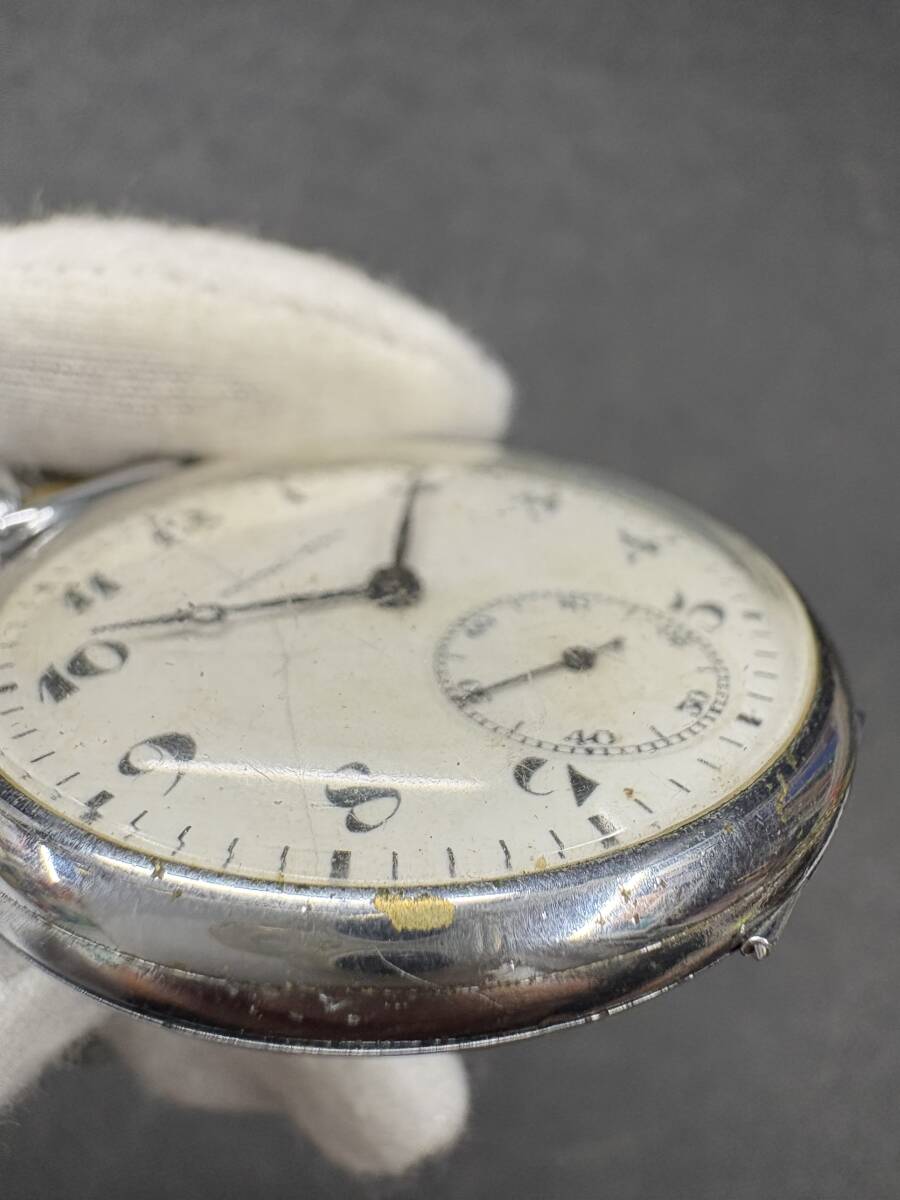 昭和レトロ　アンティーク　手巻き　TAVANNES WATCH タバン　懐中時計　17石　動作品_画像6