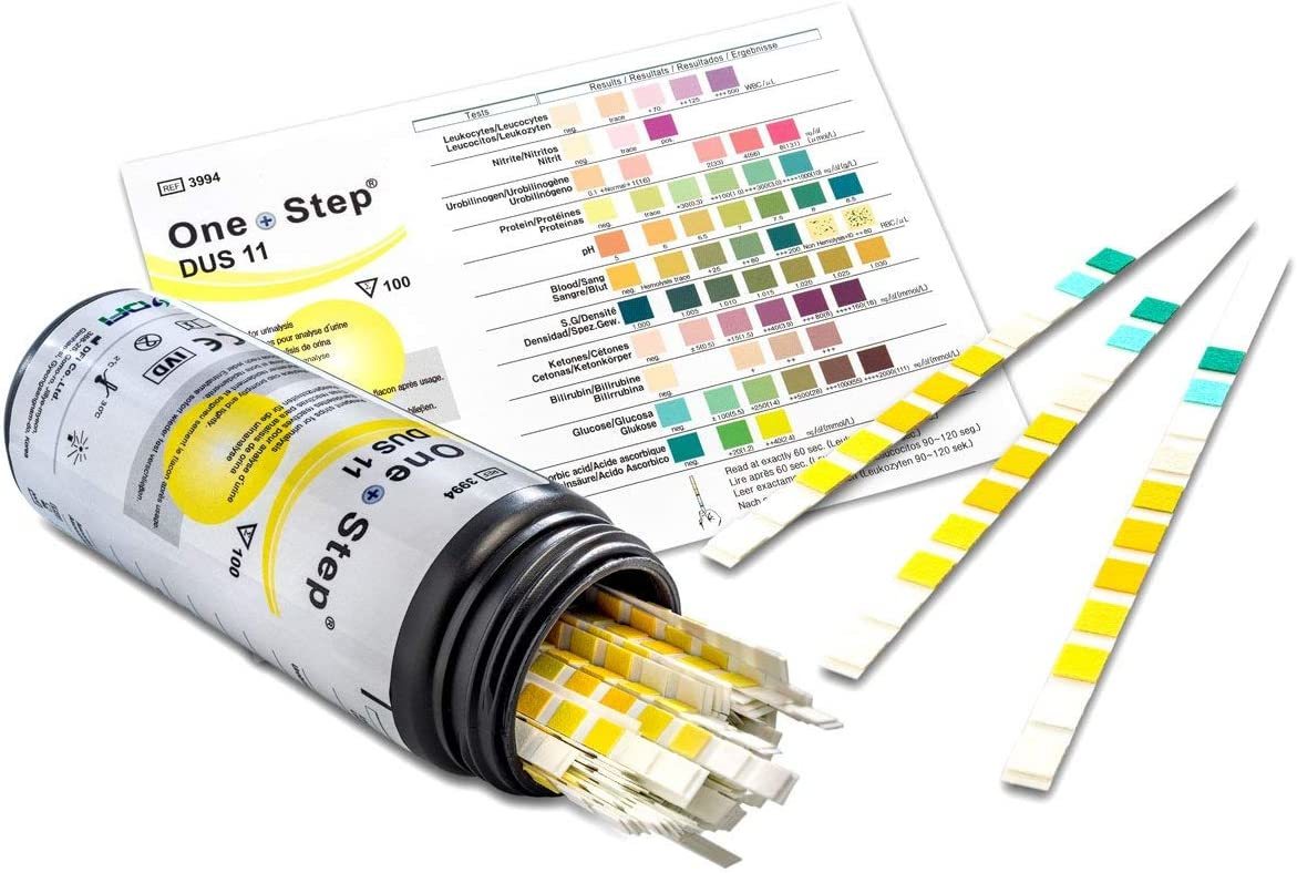 [日本語説明書付&送料無料]ケトン体等11項目尿検査紙10枚イギリスメーカーで正確測定ケトジェニック _画像2