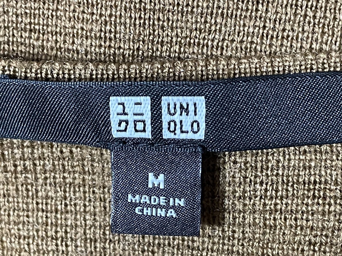 【激安1点のみ 国内正規品】UNIQLO ユニクロ ミラノリブ ロング ジャケット 長袖 カーディガン M ブラウン系 251-180643_画像6