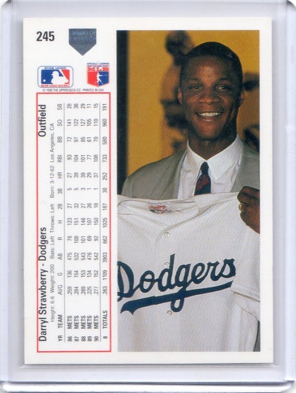 *daliru* клубника карта Vol.249 1991UD #245 Los Angeles *doja-s