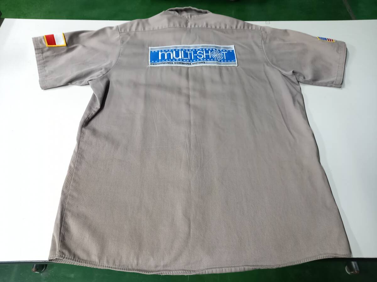1円スタート！ 古着 ビンテージ REDKAP レッドキャップ Lサイズ ベージュ 半袖シャツ ワークシャツ_画像3