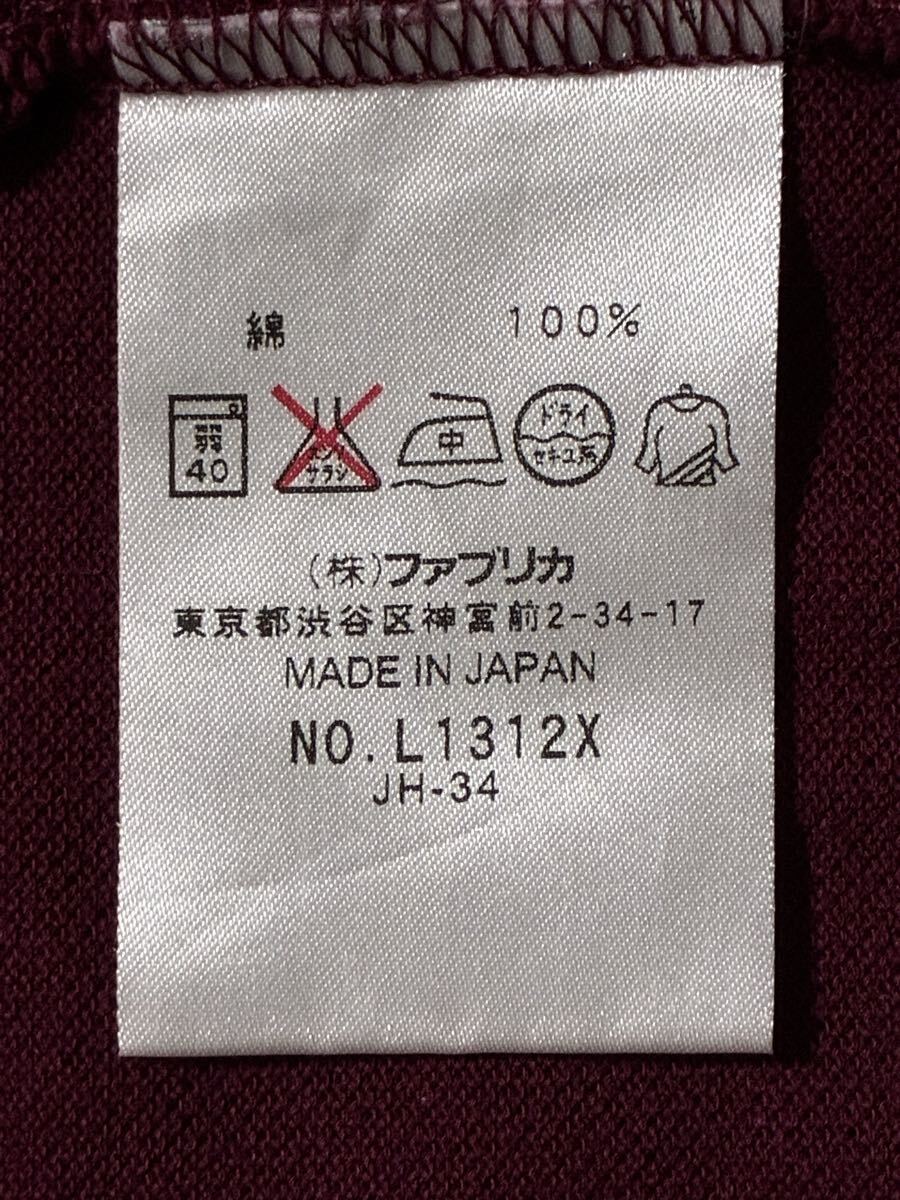 LACOSTE ラコステ ポロ シャツ ワインレッド エンジ サイズ 2 S 日本製 正規品 1312 長袖 ポロシャツ【 ラルフ フレペリ バーバリー 1212】_画像5