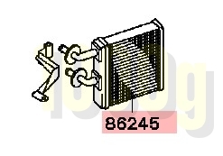 【三菱純正新品】MITSUBISHI 未使用品 ★超希少品★ CP9A　ヒーターコア　ランサー　ミラージュ　ヘビーディーティーヒーター仕様_画像2