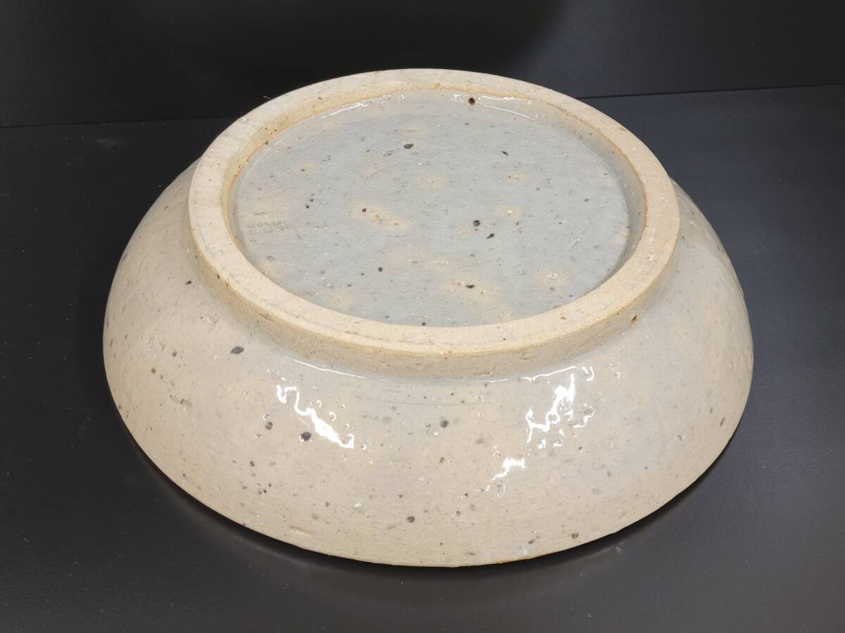 奥村土牛（文化勲章受章、日本画家）　りんご絵大皿　宮島焼　土牛筆葉書付_画像5