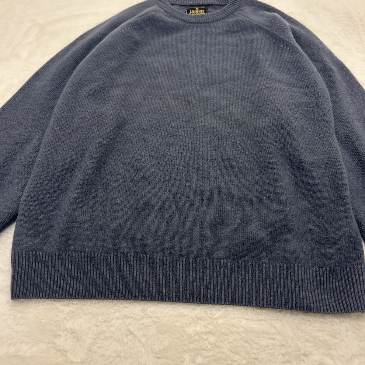 URBAN RESEARCH DOORS アーバンリサーチドアーズ Hamilton Lambwool ニット セーター ウール混 ブルー 40_画像3