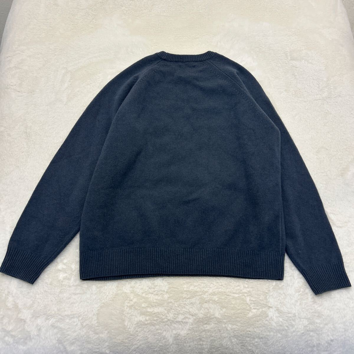 URBAN RESEARCH DOORS アーバンリサーチドアーズ Hamilton Lambwool ニット セーター ウール混 ブルー 40_画像5