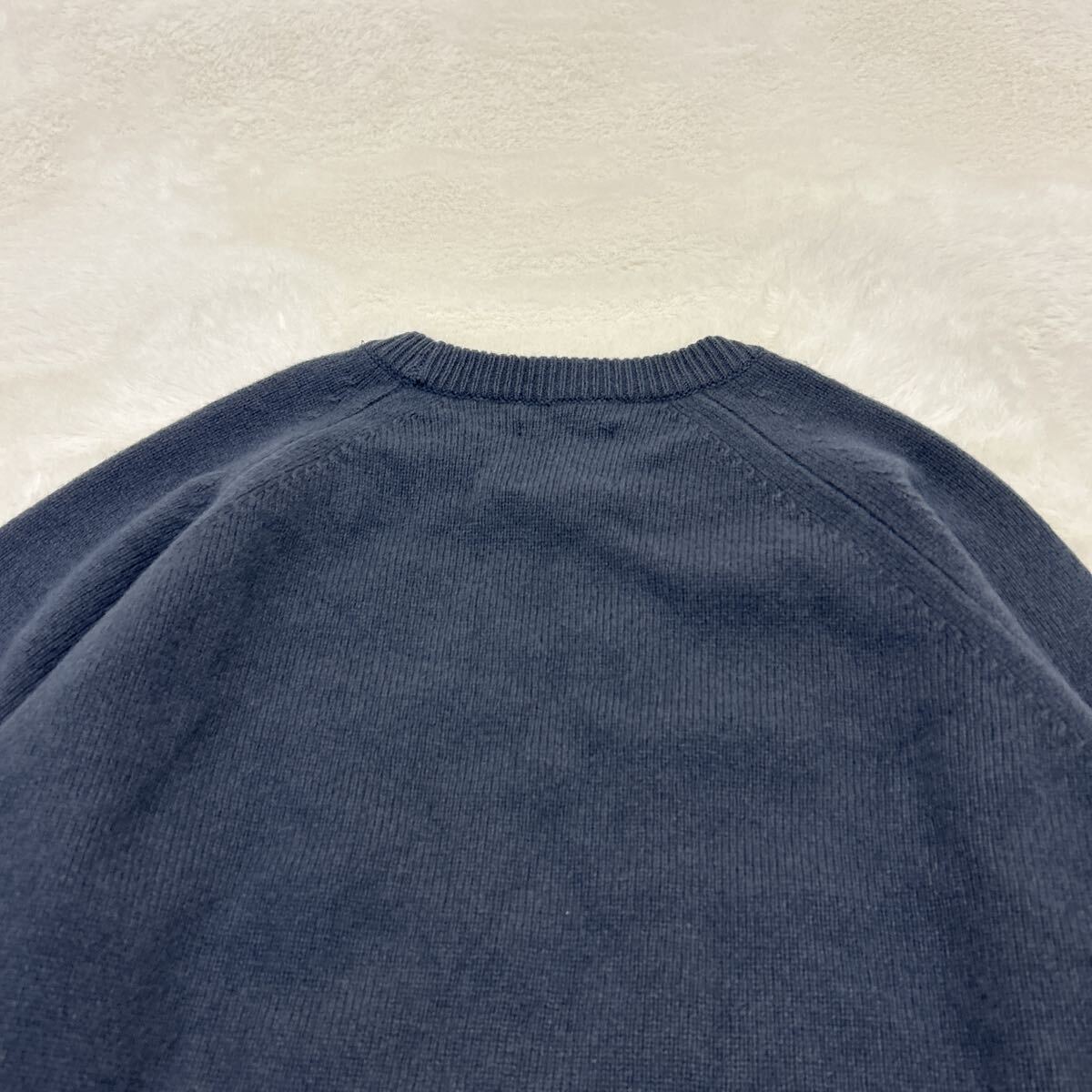 URBAN RESEARCH DOORS アーバンリサーチドアーズ Hamilton Lambwool ニット セーター ウール混 ブルー 40_画像6