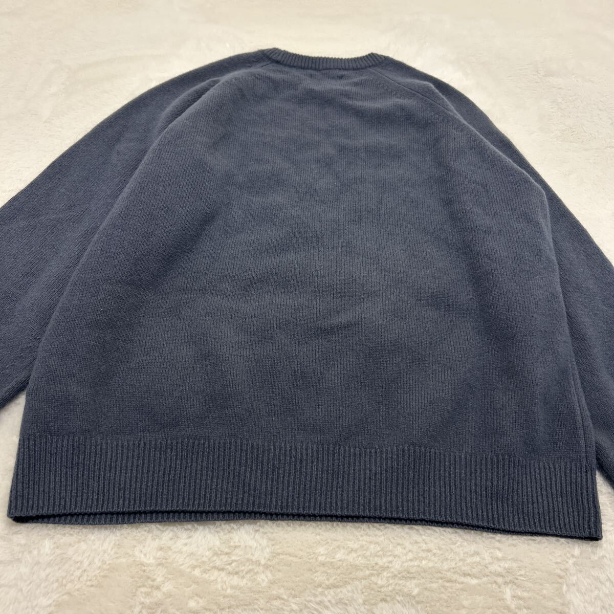 URBAN RESEARCH DOORS アーバンリサーチドアーズ Hamilton Lambwool ニット セーター ウール混 ブルー 40_画像7