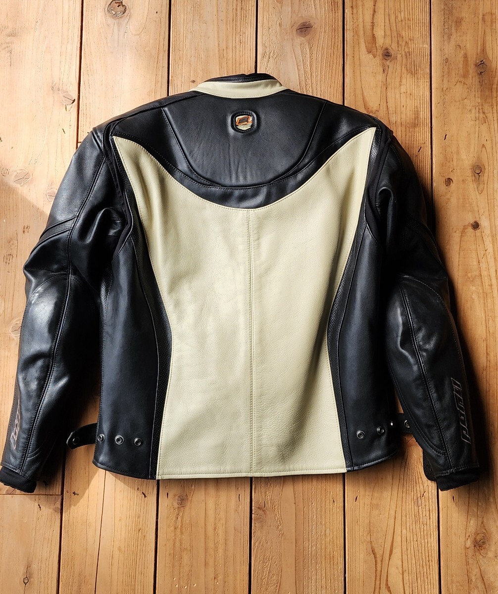 HYOD レザージャケット ヒョウドウ ブラック ホワイト D3O Lサイズ_画像2