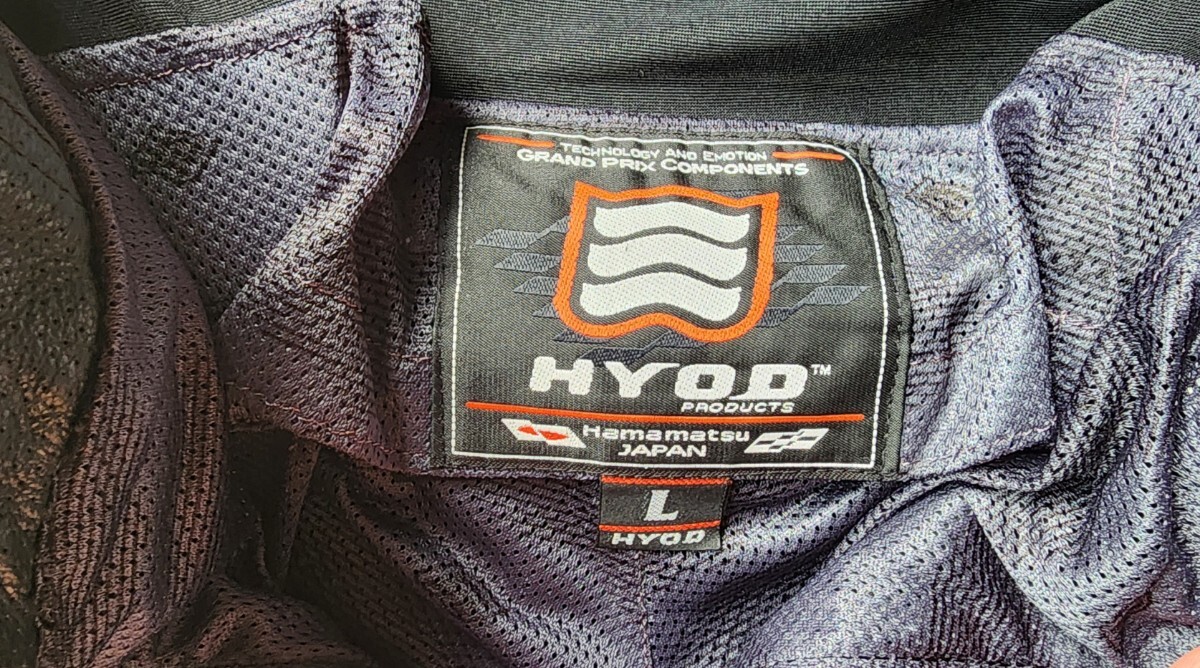 HYOD レザージャケット ヒョウドウ ブラック ホワイト D3O Lサイズ_画像5