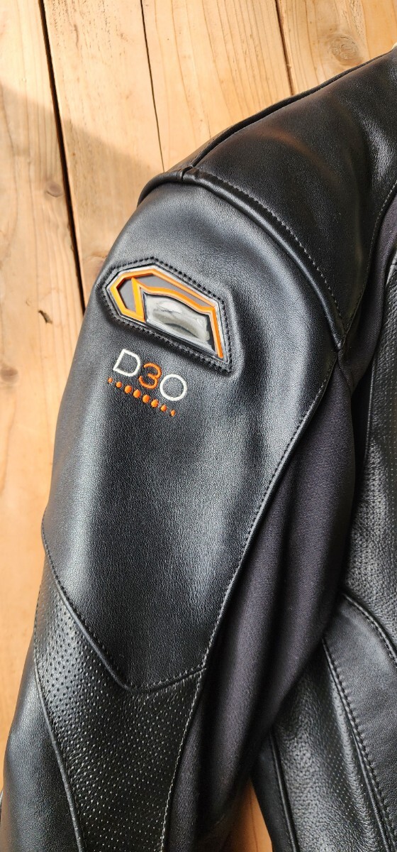 HYOD レザージャケット ヒョウドウ ブラック ホワイト D3O Lサイズ_画像4