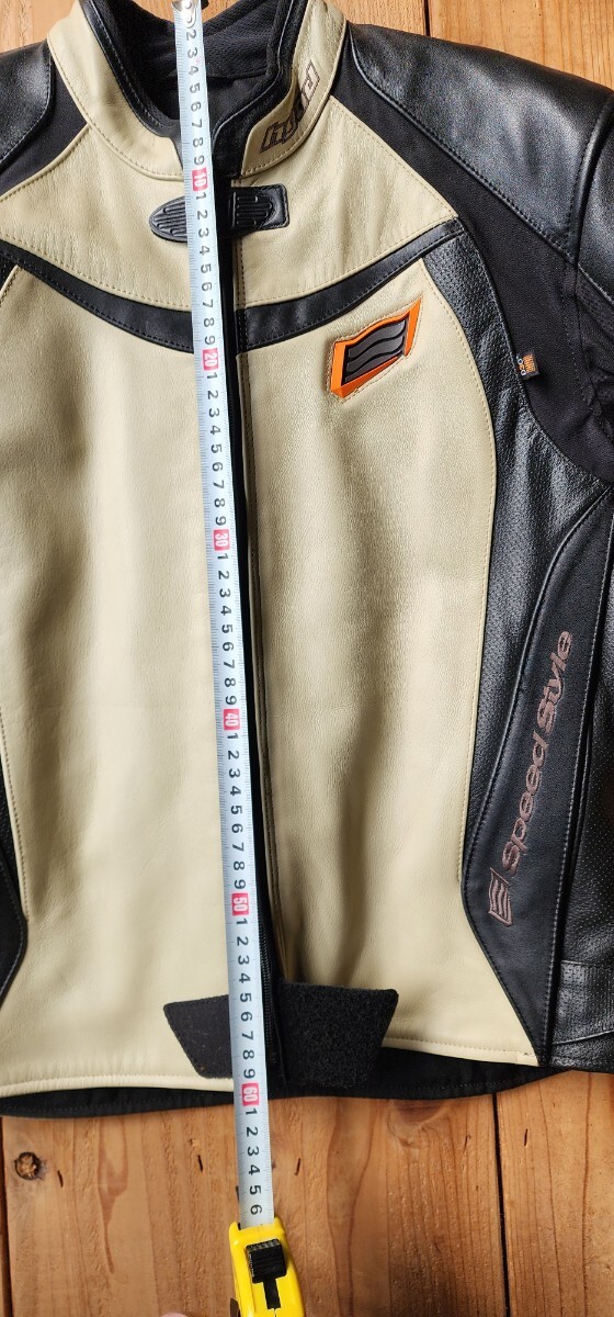 HYOD レザージャケット ヒョウドウ ブラック ホワイト D3O Lサイズ_画像7