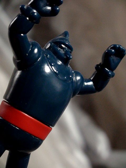 鉄人28号 ④ 鉄人28号 ④ パイロットエース ロボ 試作機 ソフビ人形 年数不明「検 横山光輝 エイケン ポピー グリコ ブルマァク メディコム_画像3