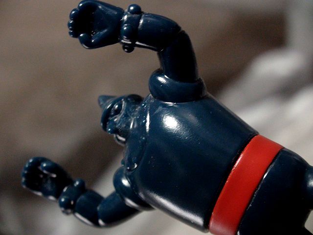 鉄人28号 ④ 鉄人28号 ④ パイロットエース ロボ 試作機 ソフビ人形 年数不明「検 横山光輝 エイケン ポピー グリコ ブルマァク メディコム_画像2