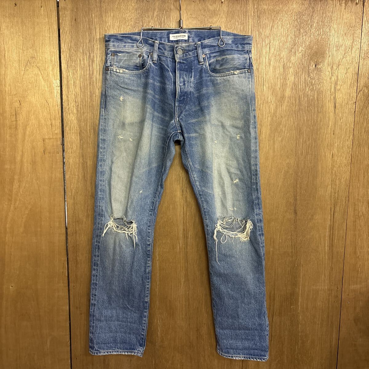 RON HERMAN DENIM ロンハーマン ダメージ加工 デニムパンツ ジーンズ アメリカ製 33_画像1