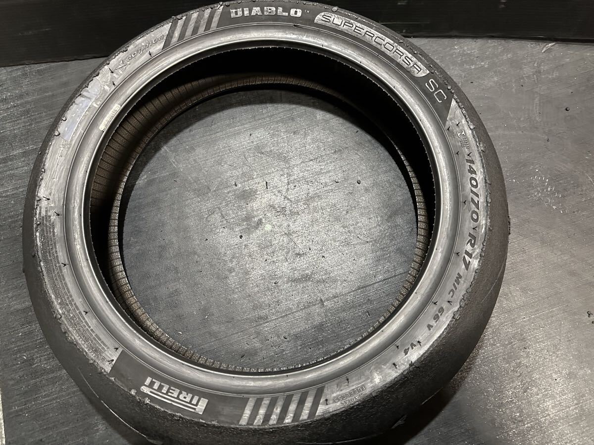 12 ピレリ ディアブロスーパーバイク 110/70ZR17 140/70ZR17 ラップ巻室内保管 カットスリック 150/60 スーパーコルサ KR410 13SP_画像6
