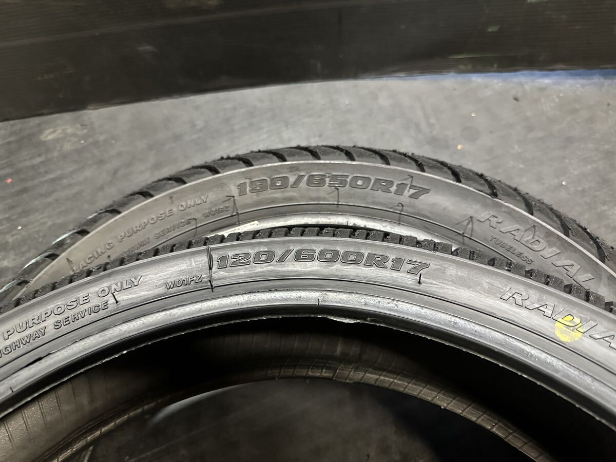 4 バリ山　BS レインタイヤ W01 120/600R17 190/650R17 ラップ巻室内保管 120/70 190/55 200/60 R11 Q5 スーパーコルサ_画像6