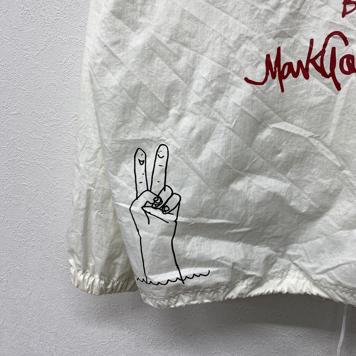 PLAYBOY プレイボーイ ナイロンジャケット コーチジャケット 古着 アウター ホワイト 白 M た12_画像9