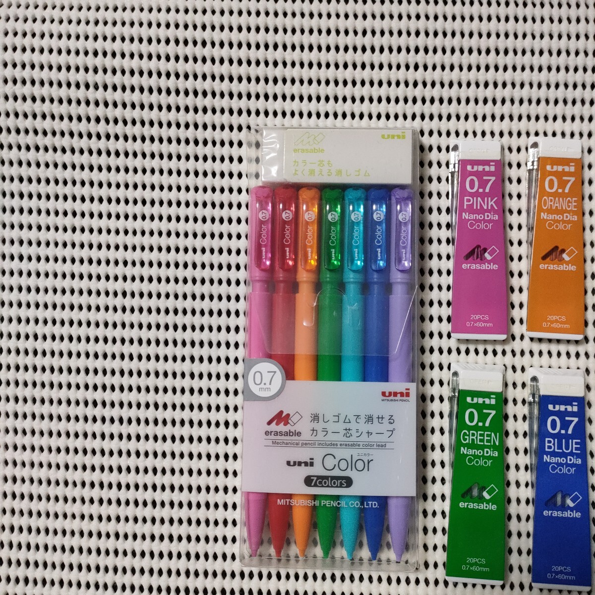 ユニカラー （7色セット） 0.7mm M7102C7C、カラー芯 6色_画像2