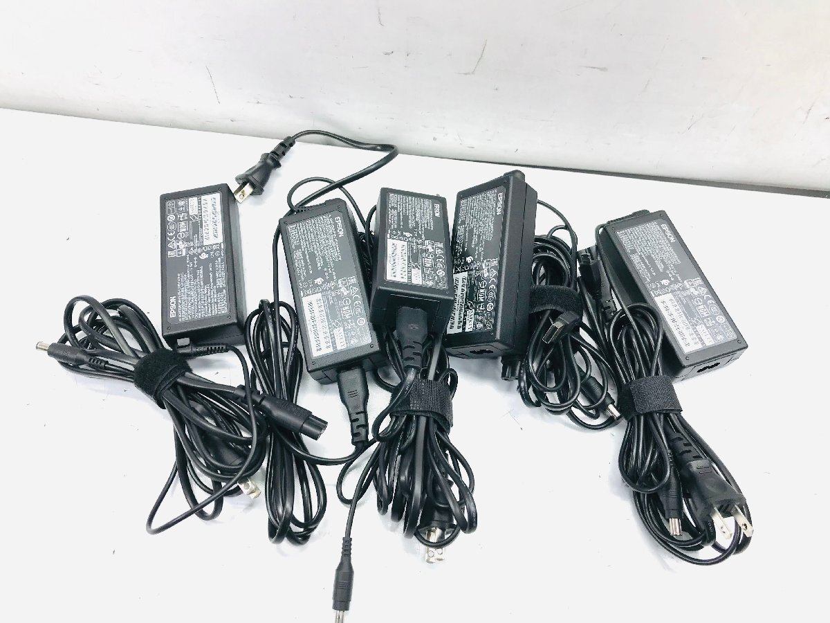 中古良品　5個セット　EPSON ACアダプタ A461H 24W PX-S05B/PX-S05W PX-S06B/PX-S06W GT-X750 GT-X770 GT-X820 GT-X830/900/970/980_画像1