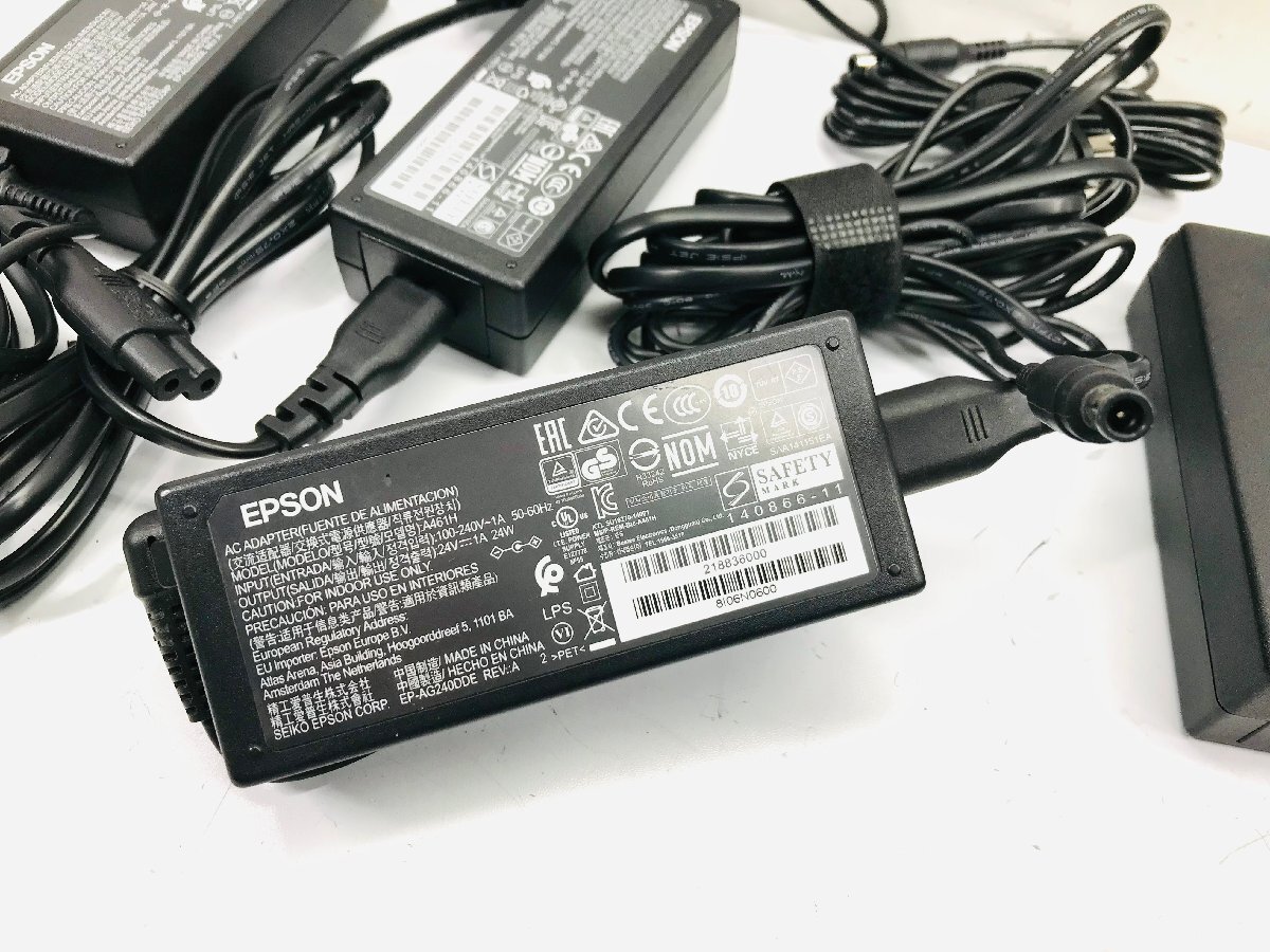 中古良品　5個セット　EPSON ACアダプタ A461H 24W PX-S05B/PX-S05W PX-S06B/PX-S06W GT-X750 GT-X770 GT-X820 GT-X830/900/970/980_画像2