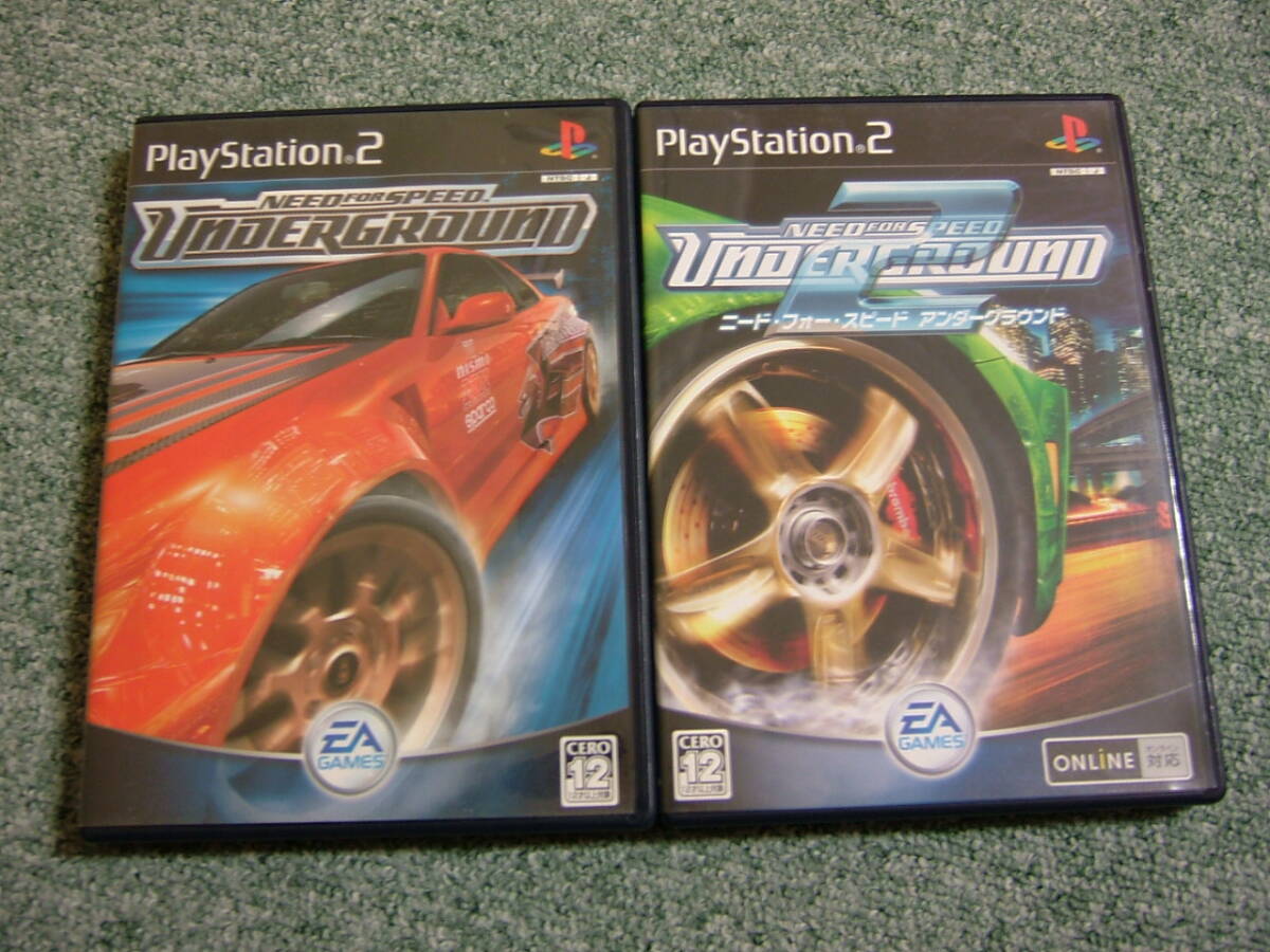 【PS2】 ２本セット【　ニード・フォー・スピード アンダーグラウンド　+　ニード・フォー・スピード アンダーグラウンド2　】動作確認済み_画像1