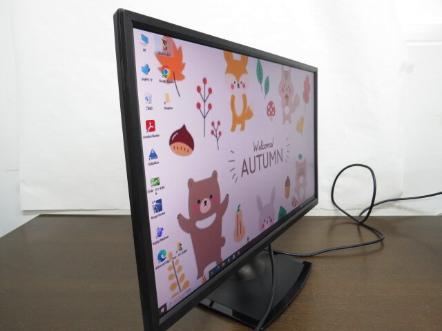 PCモニター23.8インチ液晶ディスプレイI.O DATA【LCD-AD243EDSB】フルHD(1920×1080)ノングレア 入力端子DVI,D-SUB通電確認済1107-06_画像3