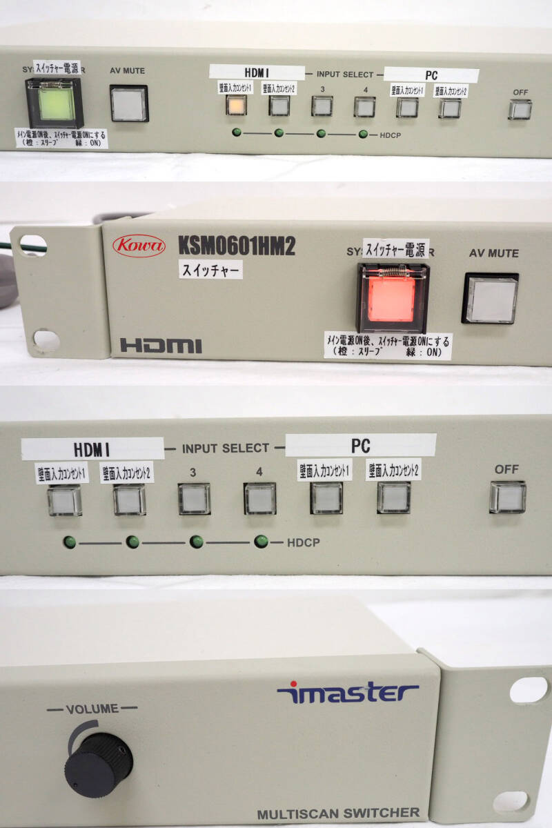 KOWA ★ マルチスキャンスイッチャー【KSM0601HM2】HDMI対応６入力１出力マルチスキャンスイッチャー ★ imaster MULTISCAN SWITCHER_画像2