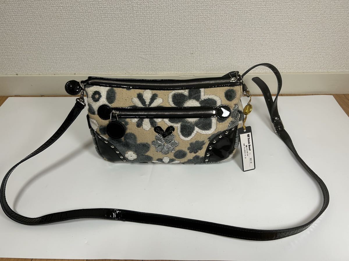 【未使用】 シンクビー！ エナメル キャンバス ショルダー バッグ_画像1