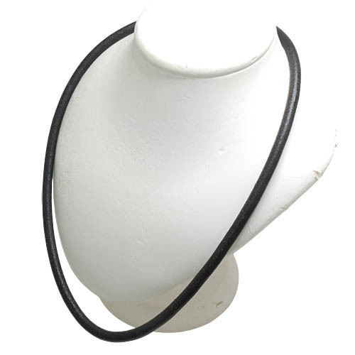  BVLGARY чёрная кожа короткое колье колье серебряный металлические принадлежности длина . примерно 50cm степени (16917)