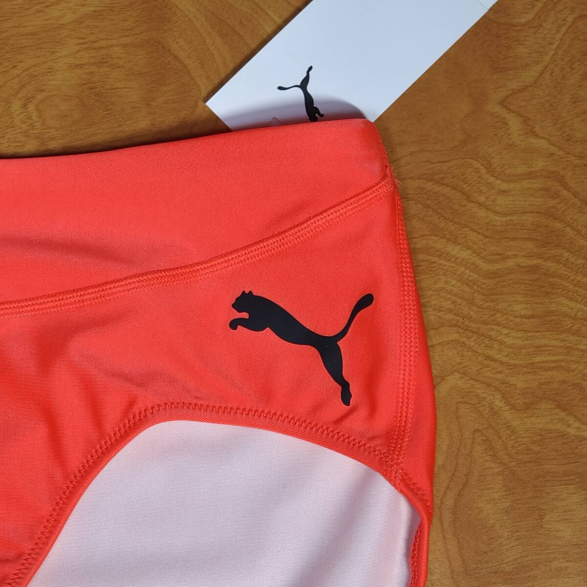 新品「PUMA」 レーシングショーツ 海外/Sサイズ オレンジ/陸上競技/コンペ/プロ 検索用:ブルマ/コスプレ_画像3