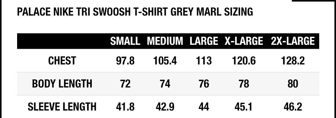 XLサイズ 新品　PALACE　Nike Tri Swoosh T-Shirt　Grey Marl　 Tシャツ　パレス　ナイキ トライ スウッシュ ナイキ_画像3