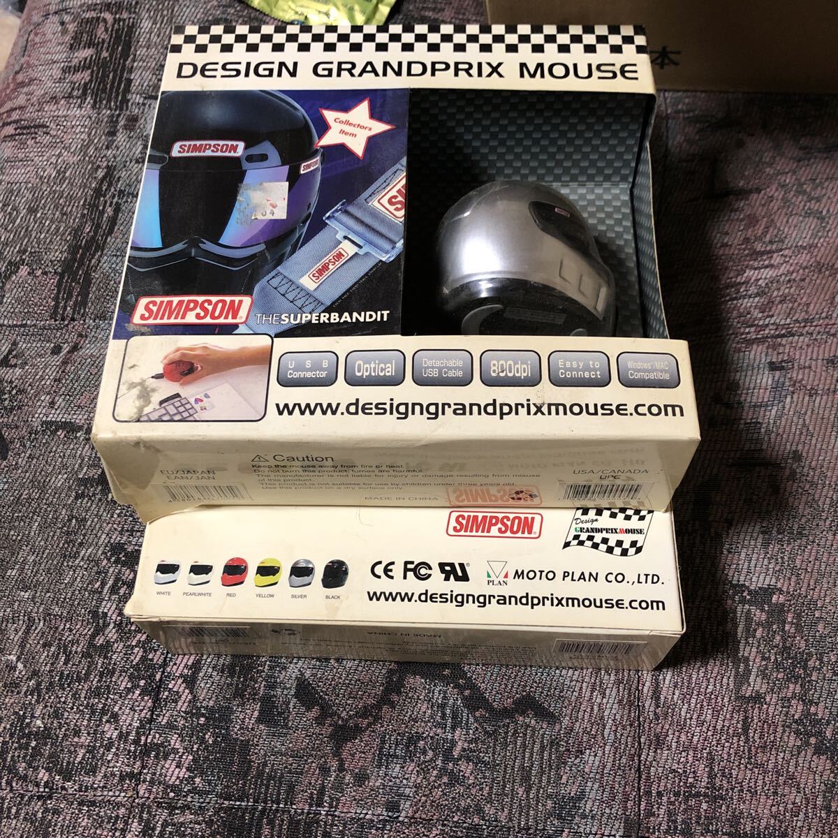  Simpson мышь не использовался серебряный & белый 2 шт. комплект 