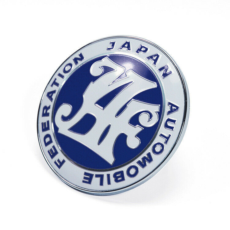 【送料込】JAF(日本自動車連盟) Fグリル用 3Dエンブレムバッジ 紺色 直径9cm JAPAN AUTOMOBILE FEDERATION_画像2