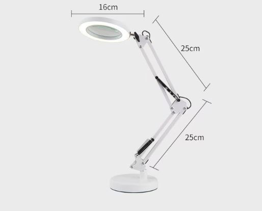 LEDライト 付き 拡大鏡 ルーペ スタンドルーペ 卓上 10倍 USB 電源 台座_画像2
