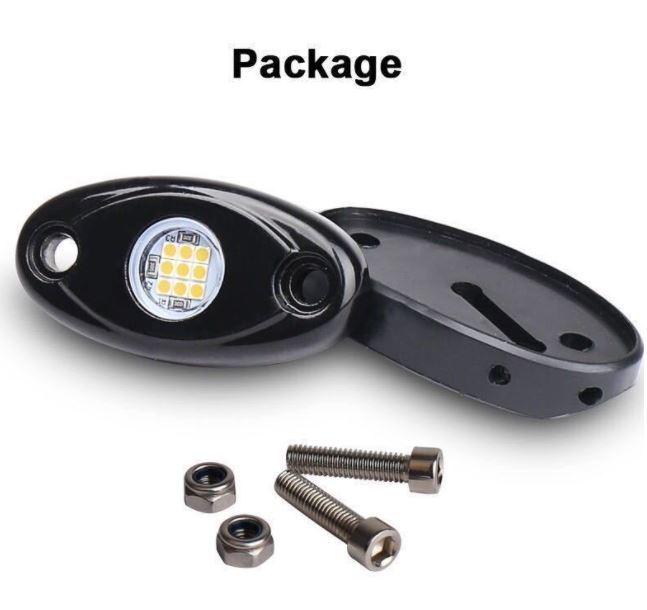 [送料無料] 最新 ホワイト４個セット LEDロックライト スポット アンダー ライト　_画像4