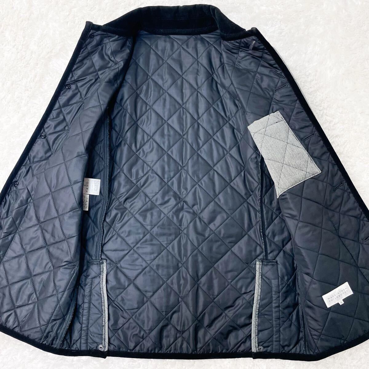 マッキントッシュフィロソフィー 中綿 極暖 キルティングコート ダウンジャケット ブルゾン ウール100% 38 M グレー MACKINTOSH PHILOSOPHY_画像5