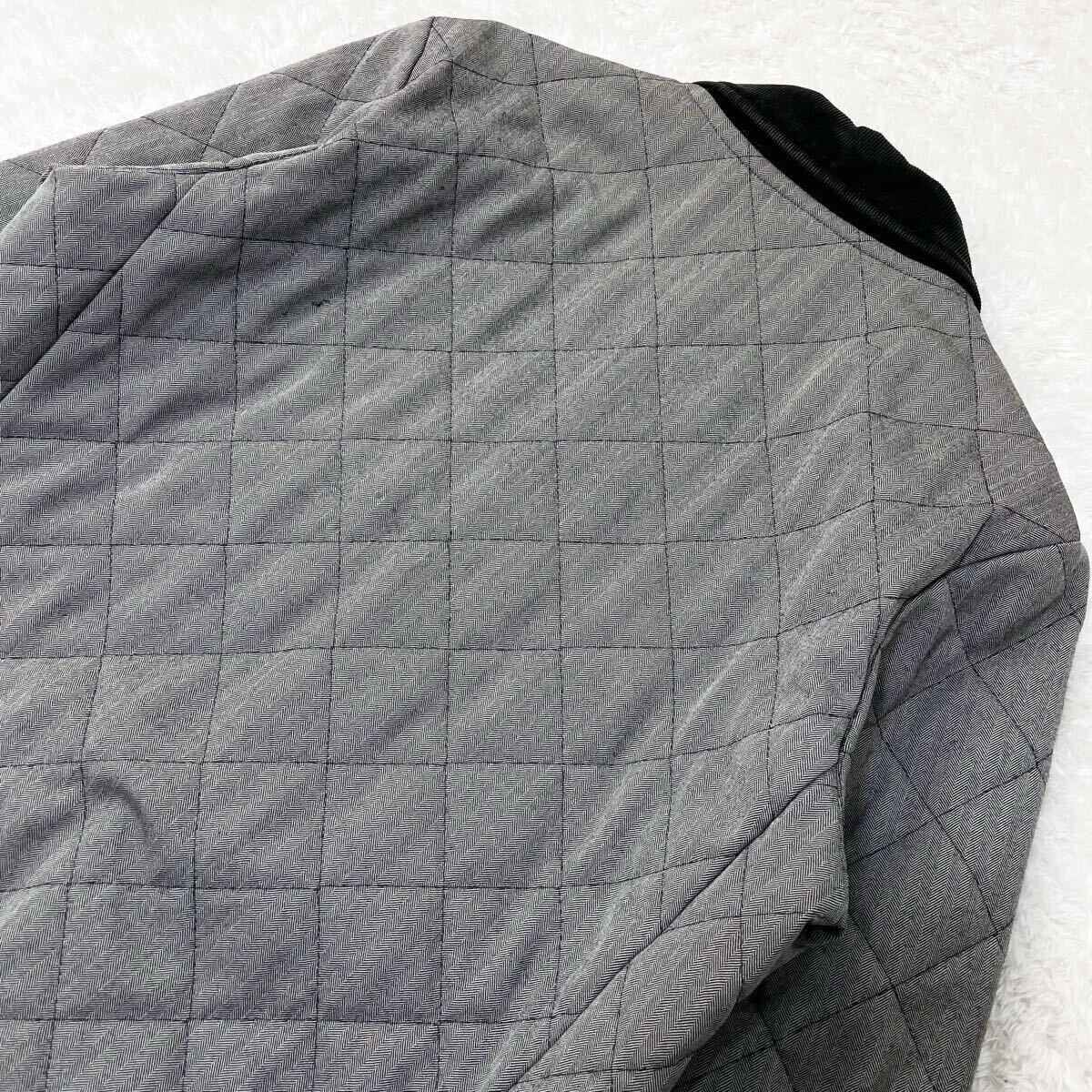 マッキントッシュフィロソフィー 中綿 極暖 キルティングコート ダウンジャケット ブルゾン ウール100% 38 M グレー MACKINTOSH PHILOSOPHY_画像7