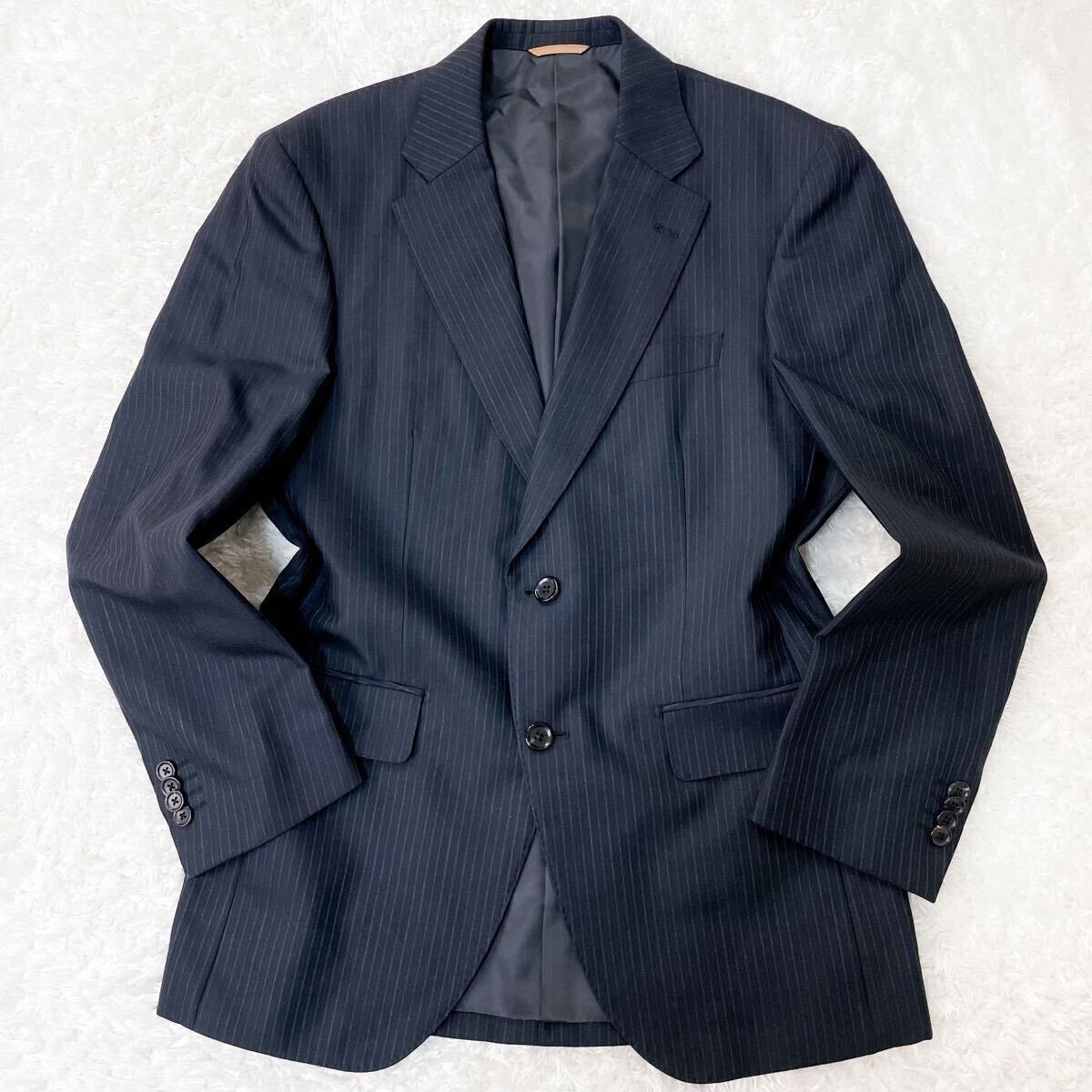 美品 ダンヒル ロータスタミー スーツ セットアップ テーラードジャケット ウール100% ダークグレー M〜L相当 A5 春秋冬 dunhill ROTUSTAMY_画像2