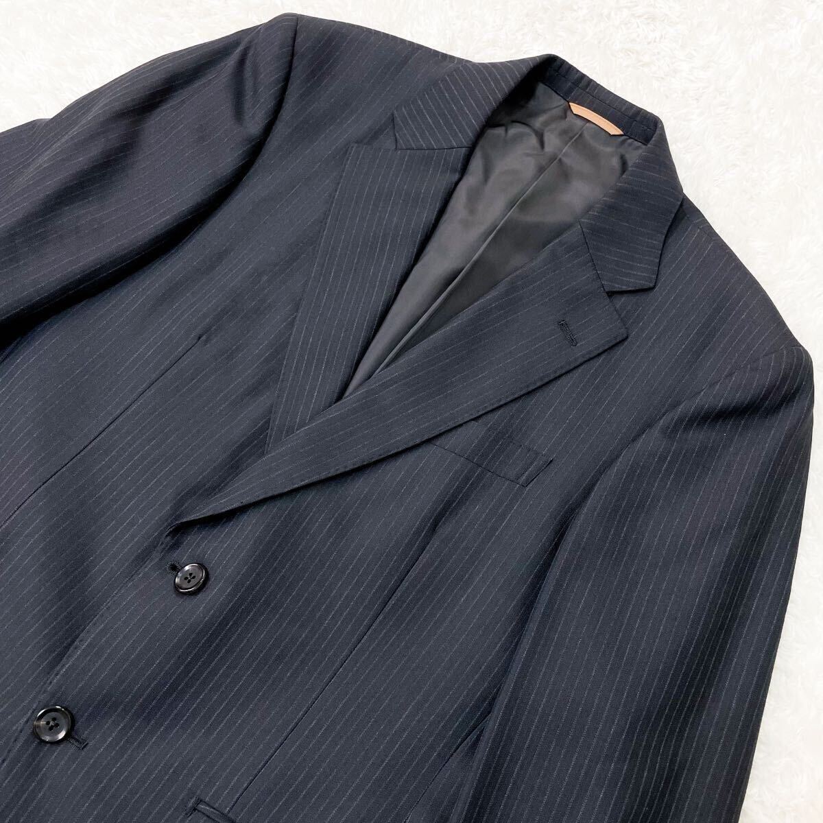 美品 ダンヒル ロータスタミー スーツ セットアップ テーラードジャケット ウール100% ダークグレー M〜L相当 A5 春秋冬 dunhill ROTUSTAMY_画像3
