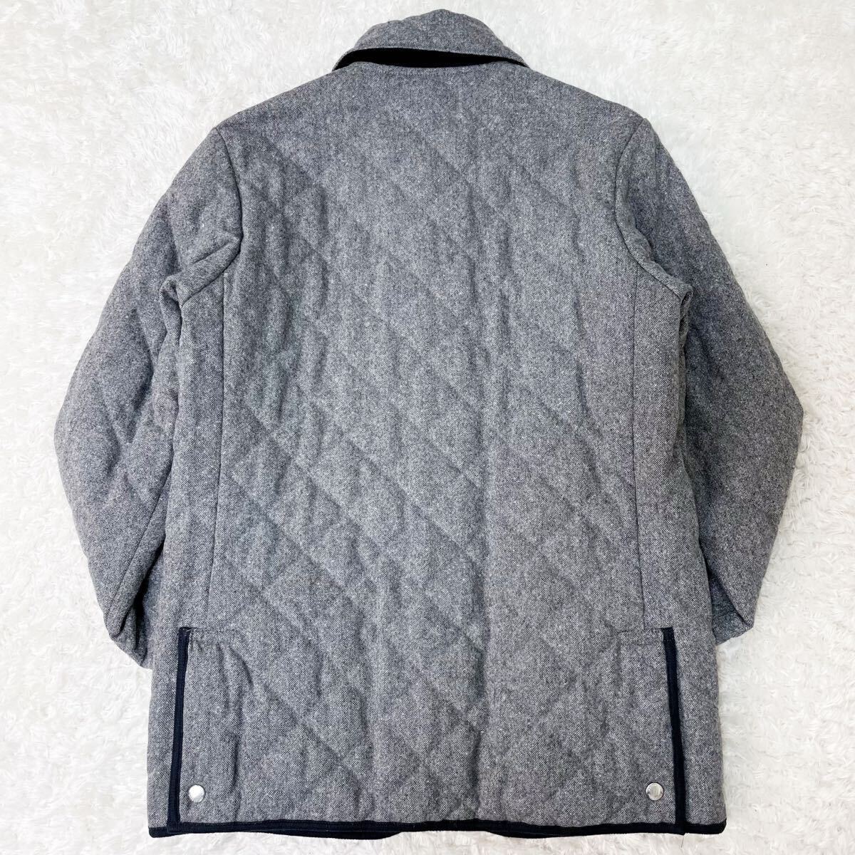 極美品 マッキントッシュフィロソフィー キルティングコート ダウンジャケット ブルゾン ウール 中綿 M〜L位 38 黒 MACKINTOSH PHILOSOPHY_画像9