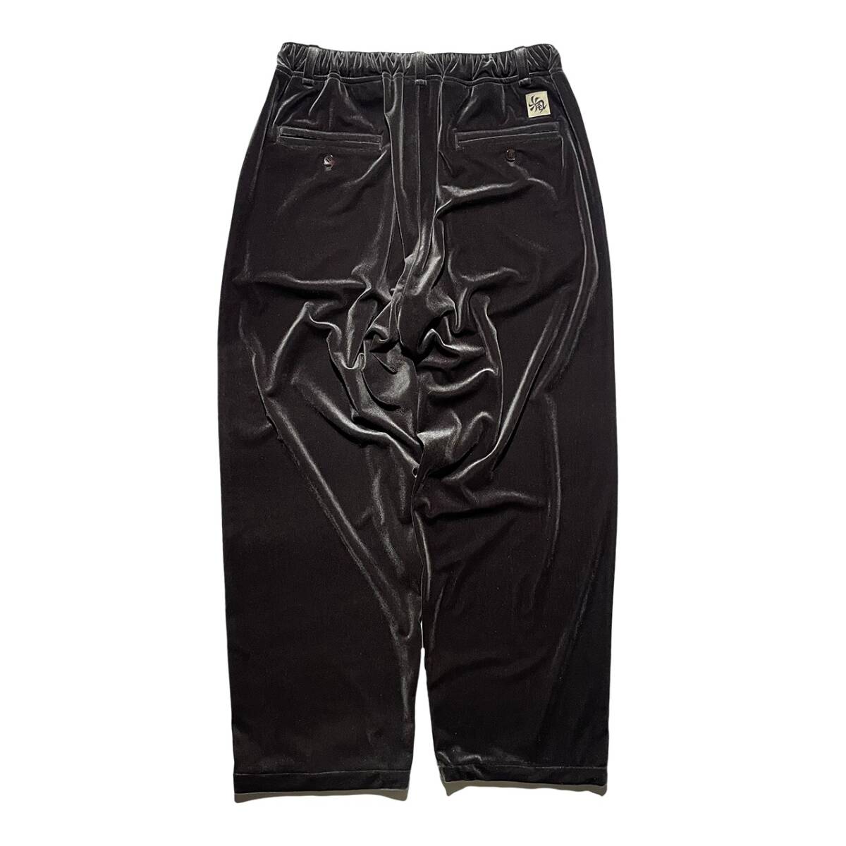 未使用 完売 3XL MANWHO &#34;万風パンツ&#34; (ベロアストレッチ/チャコールグレー) 日本製_画像1