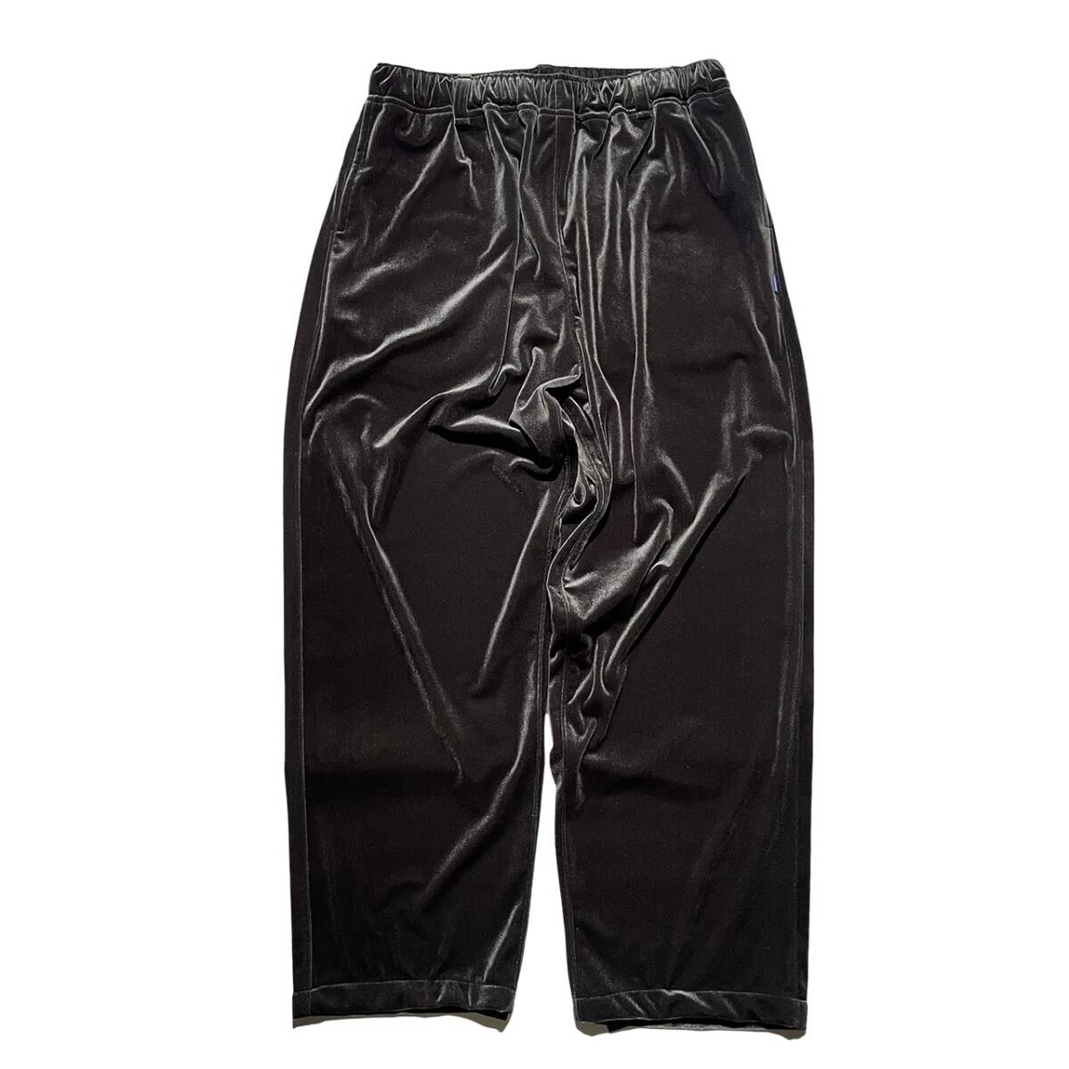 未使用 完売 3XL MANWHO &#34;万風パンツ&#34; (ベロアストレッチ/チャコールグレー) 日本製_画像2