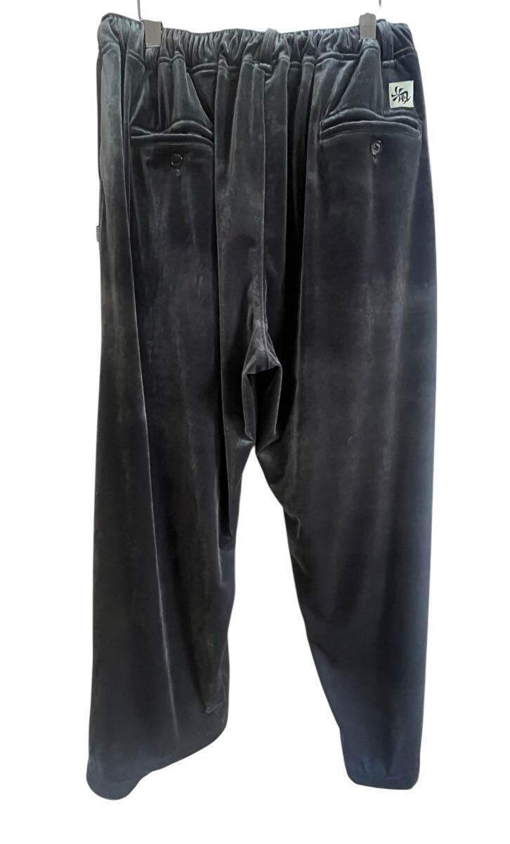 未使用 完売 3XL MANWHO &#34;万風パンツ&#34; (ベロアストレッチ/チャコールグレー) 日本製_画像7