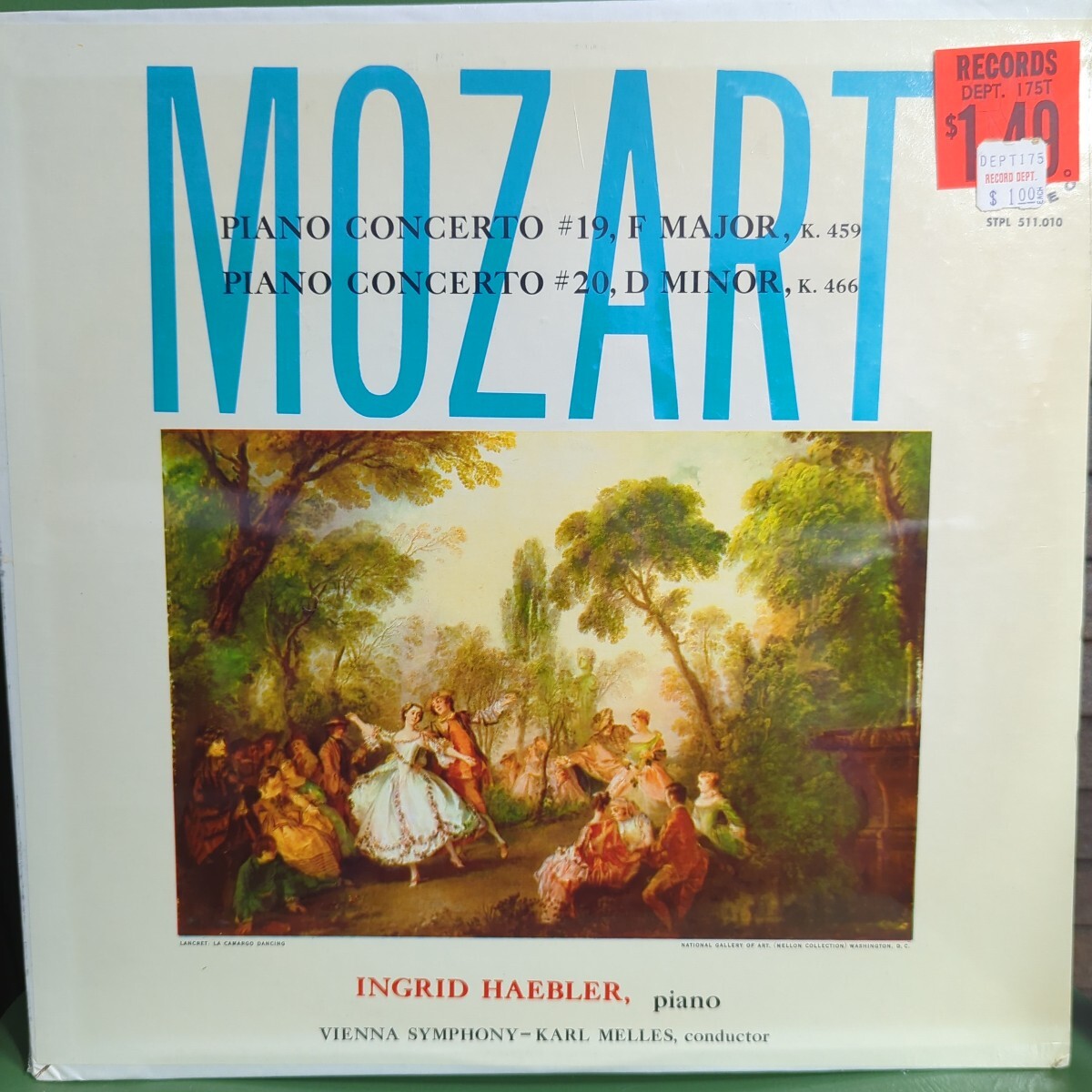未開封！米盤VOX ヘブラー／モーツァルト／ピアノ協奏曲 第19番、20番／メレス指揮／ウィーン響／1958年_画像1