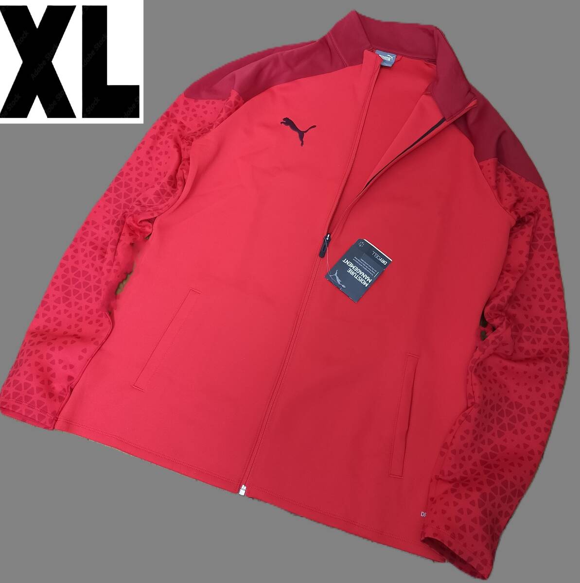 (プーマ33,34,38) 定価8,800円 新品 プーマ TEAMCUP ジャージジャケット 658442 赤 メンズXL_画像6
