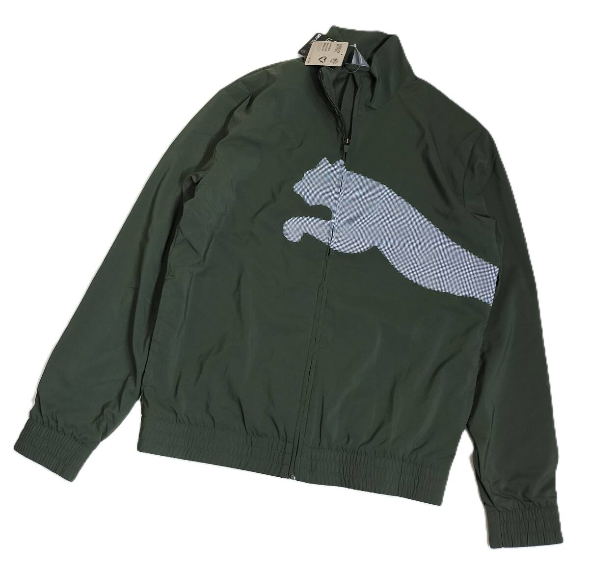 （プーマ21.56）新品　プーマ　ゴルフにお勧め　裏メッシュ　ウーブンジャケット　526323　カーキ　メンズL_画像2