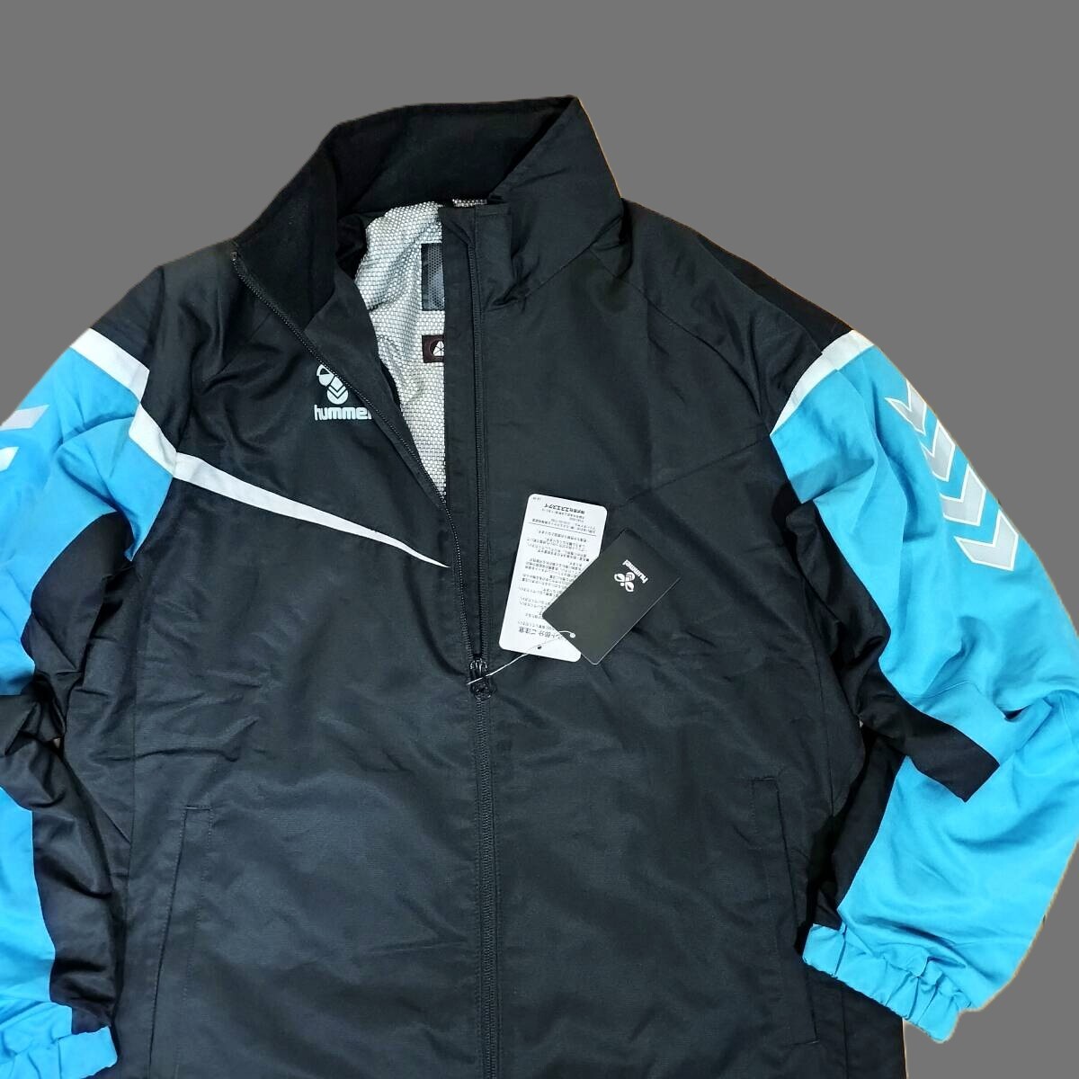 〇定価10,120円　新品　ヒュンメル　中綿　裏起毛　ウィンドジャケット　ウィンドブレーカー　HAW2116　ブラック・ブルー　メンズO_画像2