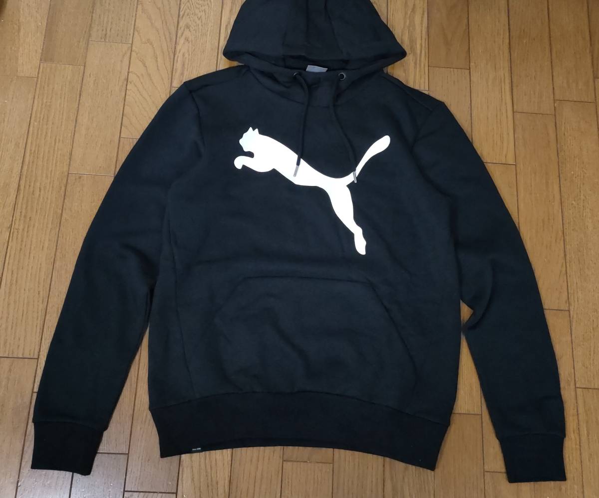 新品　プーマ　ビッグロゴ　裏起毛　スウェットジャケット　838258　黒　メンズS（USサイズ）_画像4